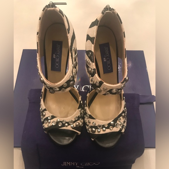 Jimmy Choo x H&M Zebra print sandals. Brand new never worn - Picture 9 of 9